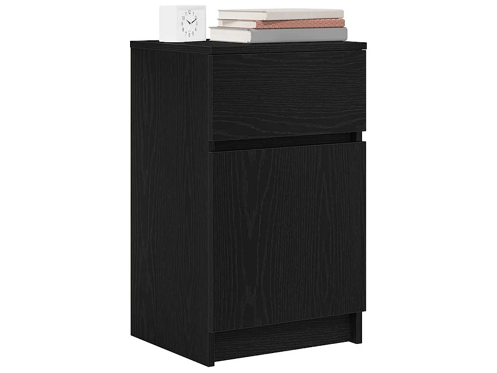 Nachttische 2 Stk. Schwarz 39x35x65 cm Holzwerkstoff