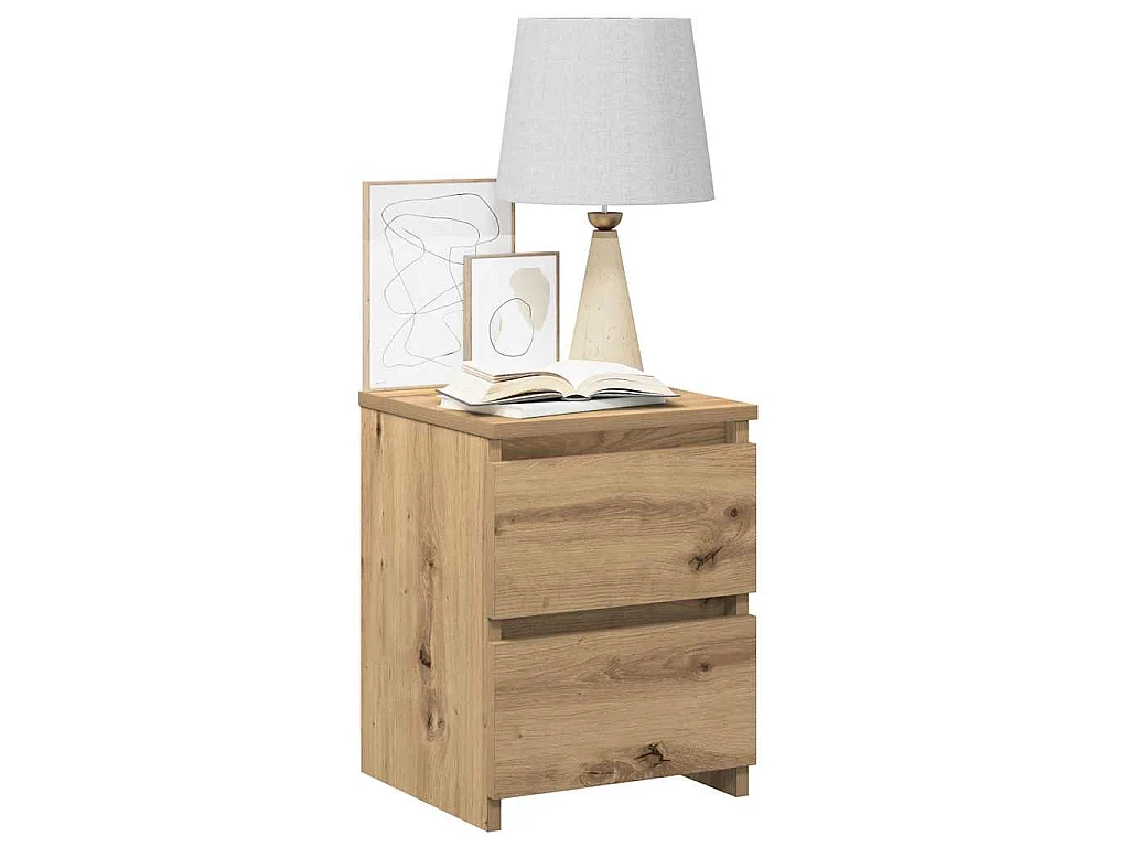 Tables de chevet 2 pcs chêne artisanal bois d'ingénierie