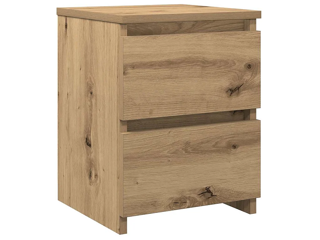 Tables de chevet 2 pcs chêne artisanal bois d'ingénierie