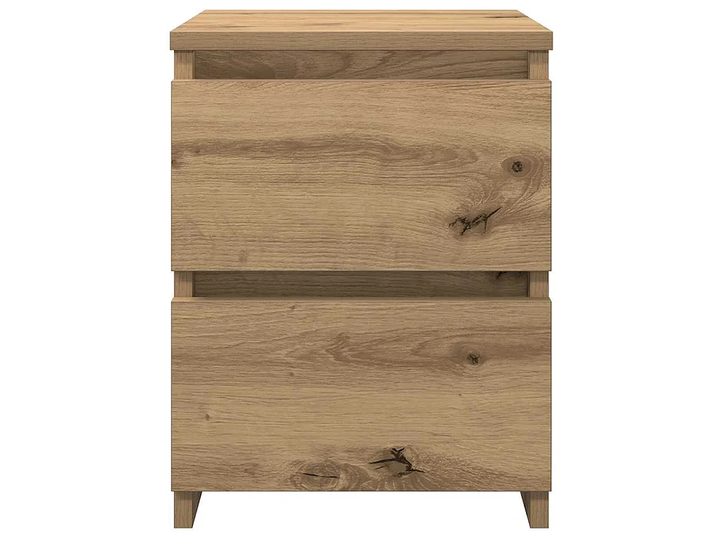 Tables de chevet 2 pcs chêne artisanal bois d'ingénierie