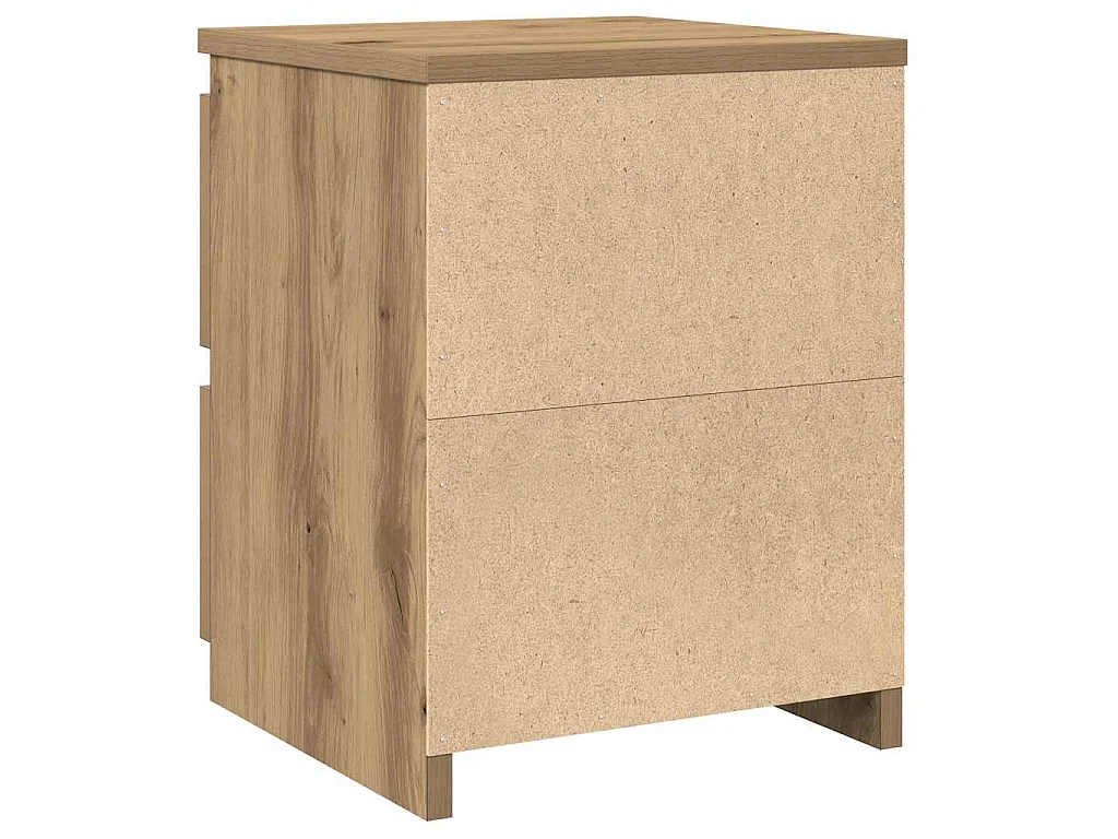 Tables de chevet 2 pcs chêne artisanal bois d'ingénierie