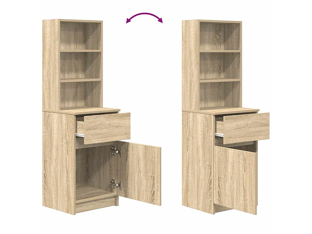 Nachttisch Sonoma-Eiche 39x35x125 cm Holzwerkstoff