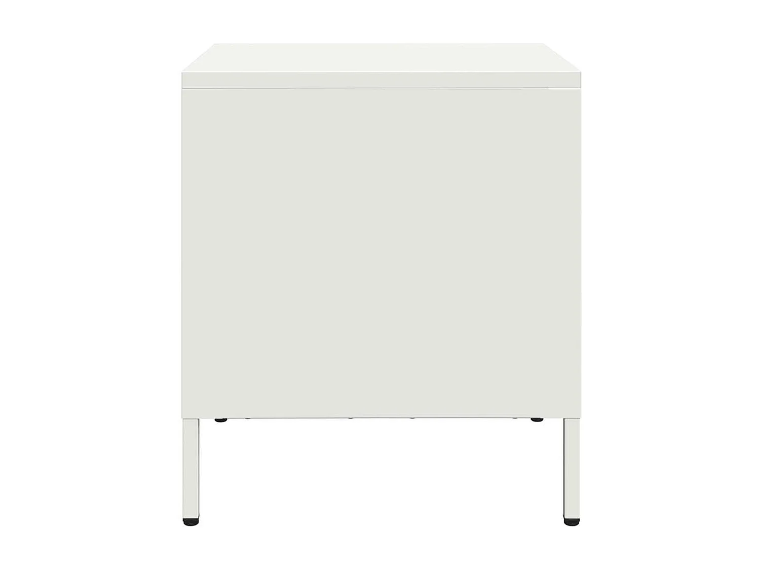 Table de chevet blanc 35x39x43,5 cm acier