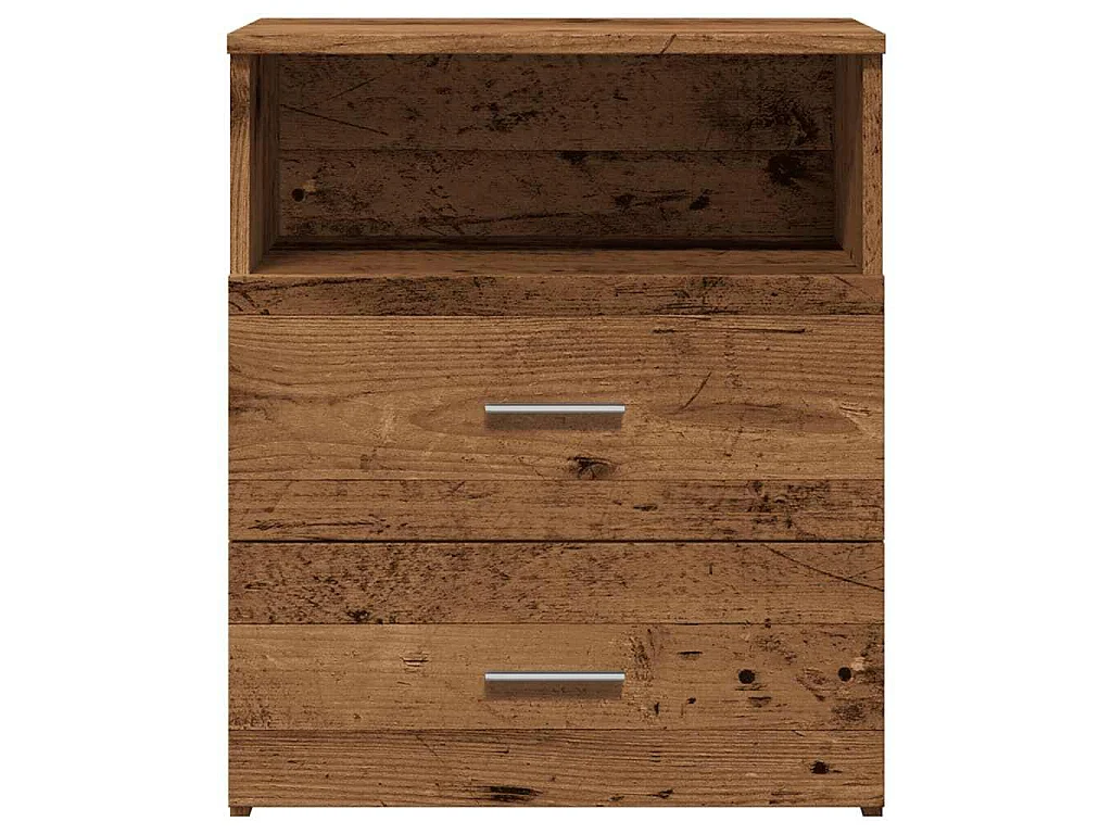 Nachtkastjes 2 st 50x32x60 cm bewerkt hout oud houtkleurig
