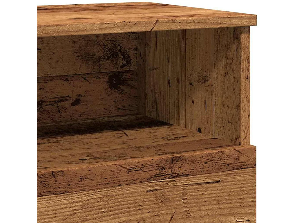 Nachtkastjes 2 st 50x32x60 cm bewerkt hout oud houtkleurig