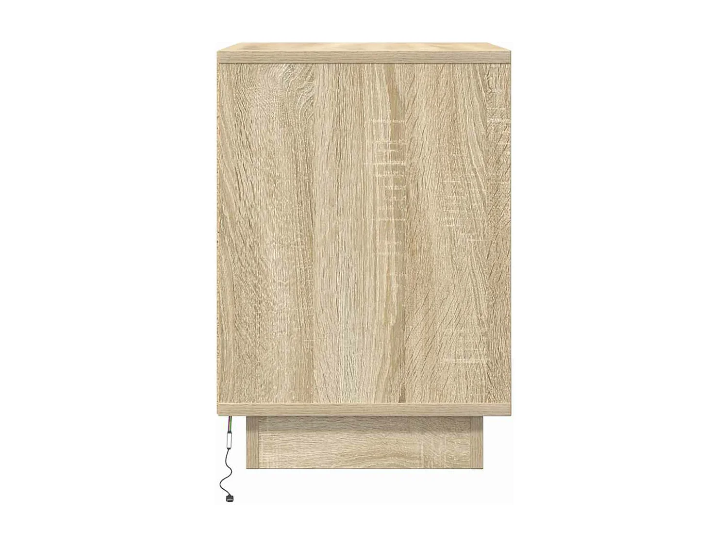 Tables de chevet avec lumières LED 2pcs chêne sonoma 38x34x50cm