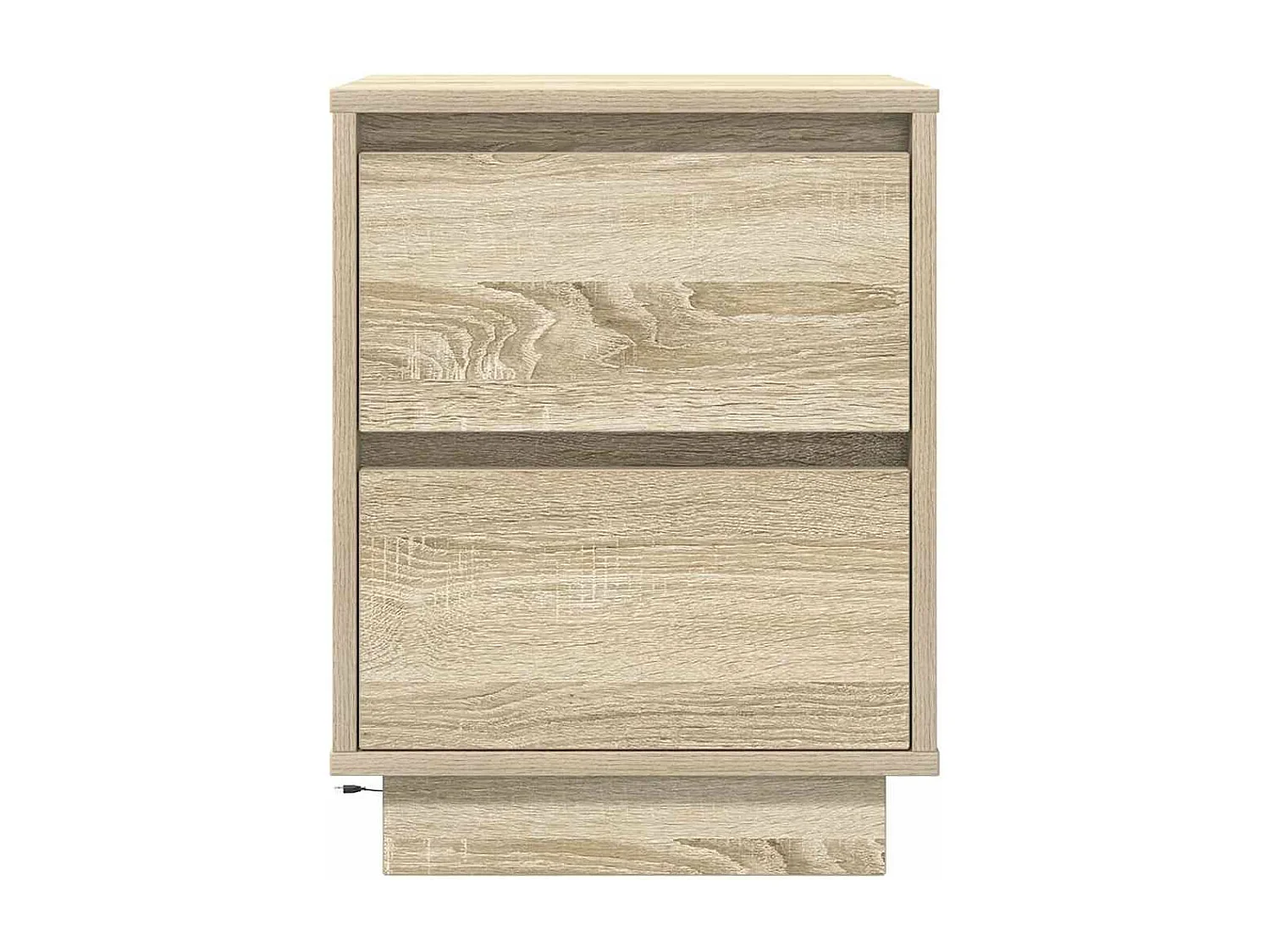 Mesillas de noche con luces LED 2 uds roble sonoma 38x34x50 cm