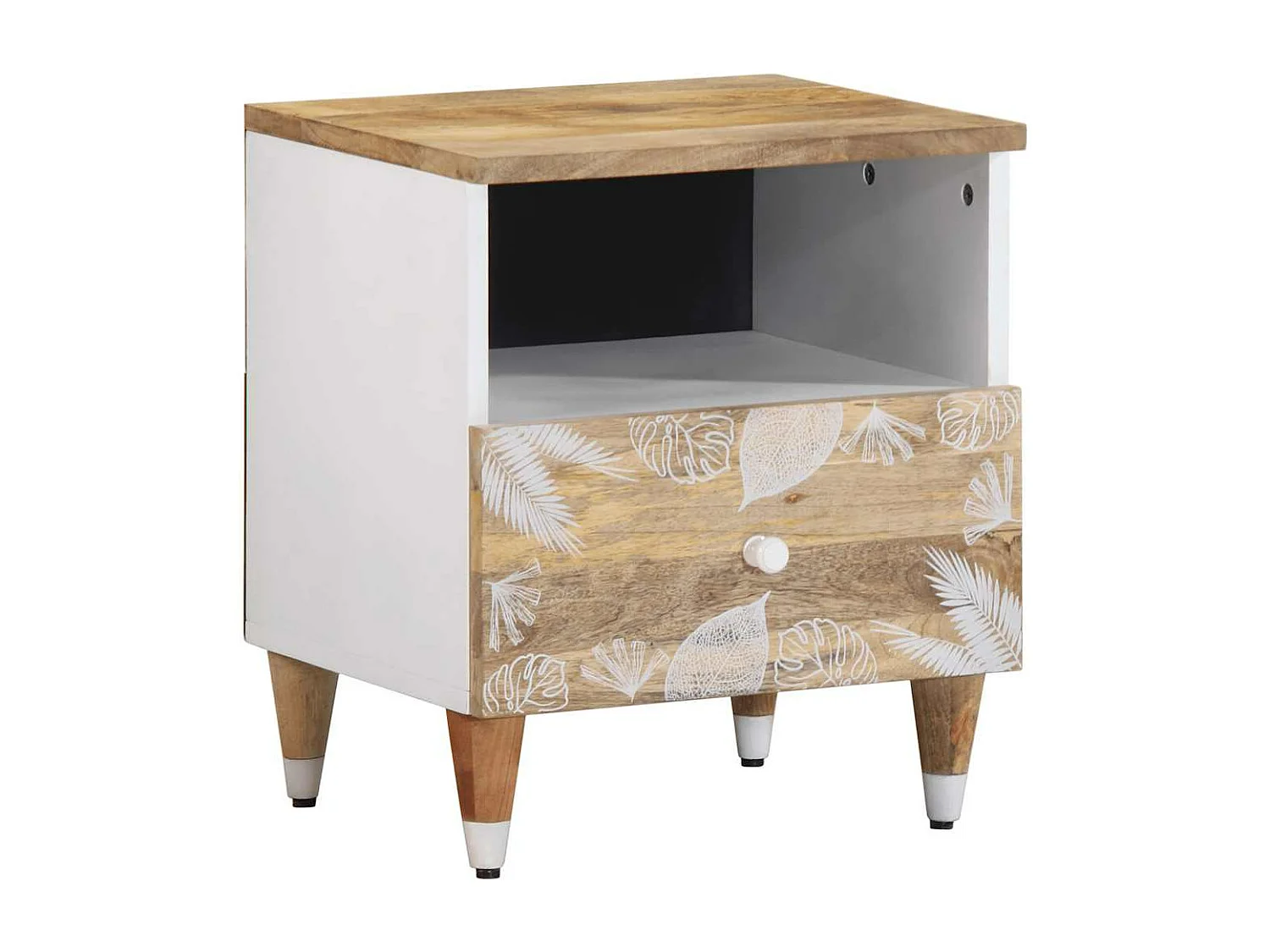 Tables de chevet 2 pcs 40x33x46 cm Bois de manguier solide