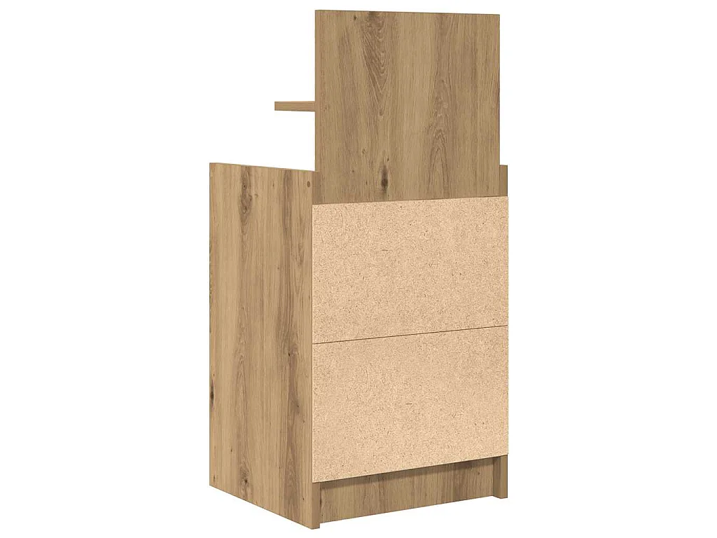 Tables de chevet 2 tiroirs 2 pcs chêne artisanal 38x34x80 cm