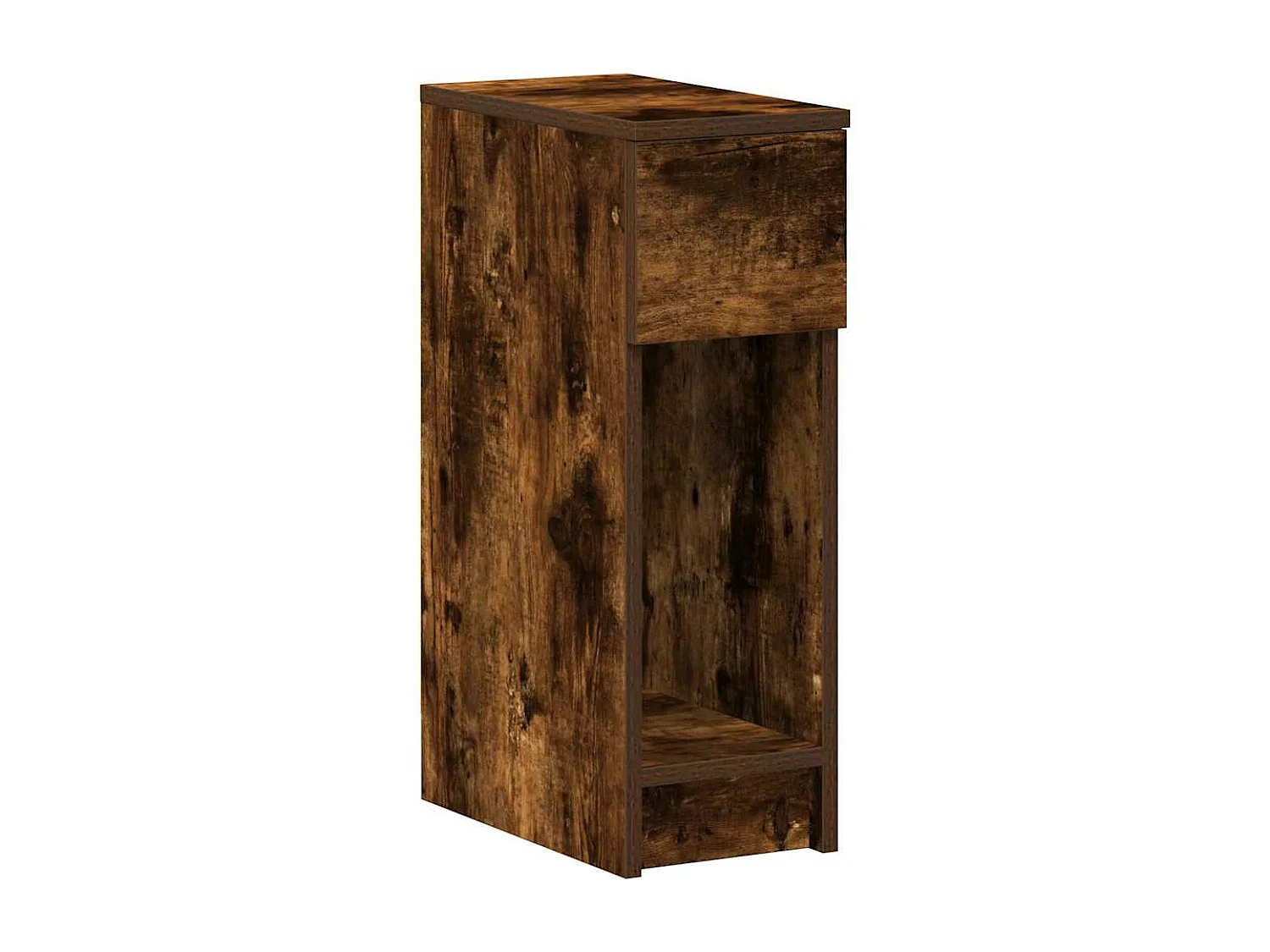 Tables de chevet avec tiroir 2 pcs chêne fumé 20x36x60 cm