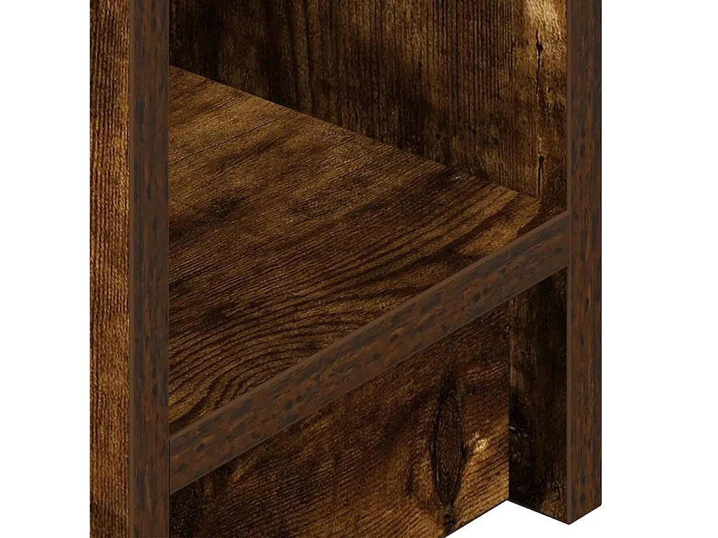 Tables de chevet avec tiroir 2 pcs chêne fumé 20x36x60 cm