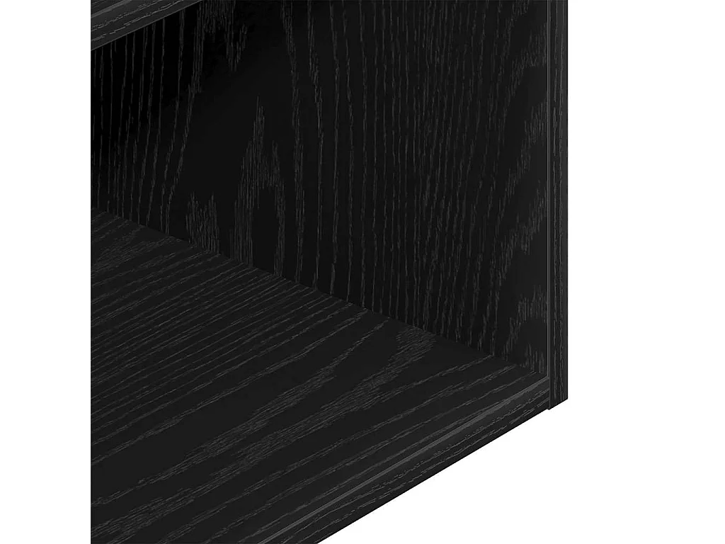 Comodino con Cassetto Rovere Nero 35x34x66,5 cm