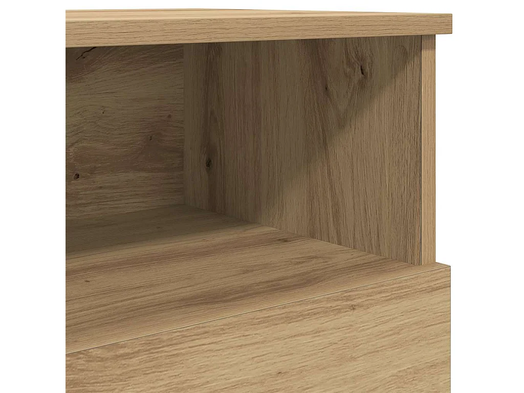 Tables de chevet 2 pcs chêne artisanal bois d'ingénierie