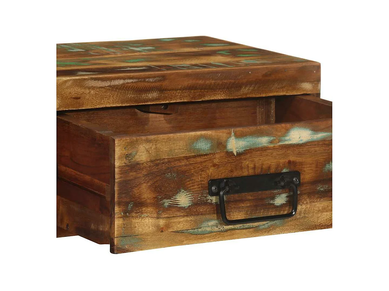 Tables de chevet murales 2 pcs bois massif de récupération