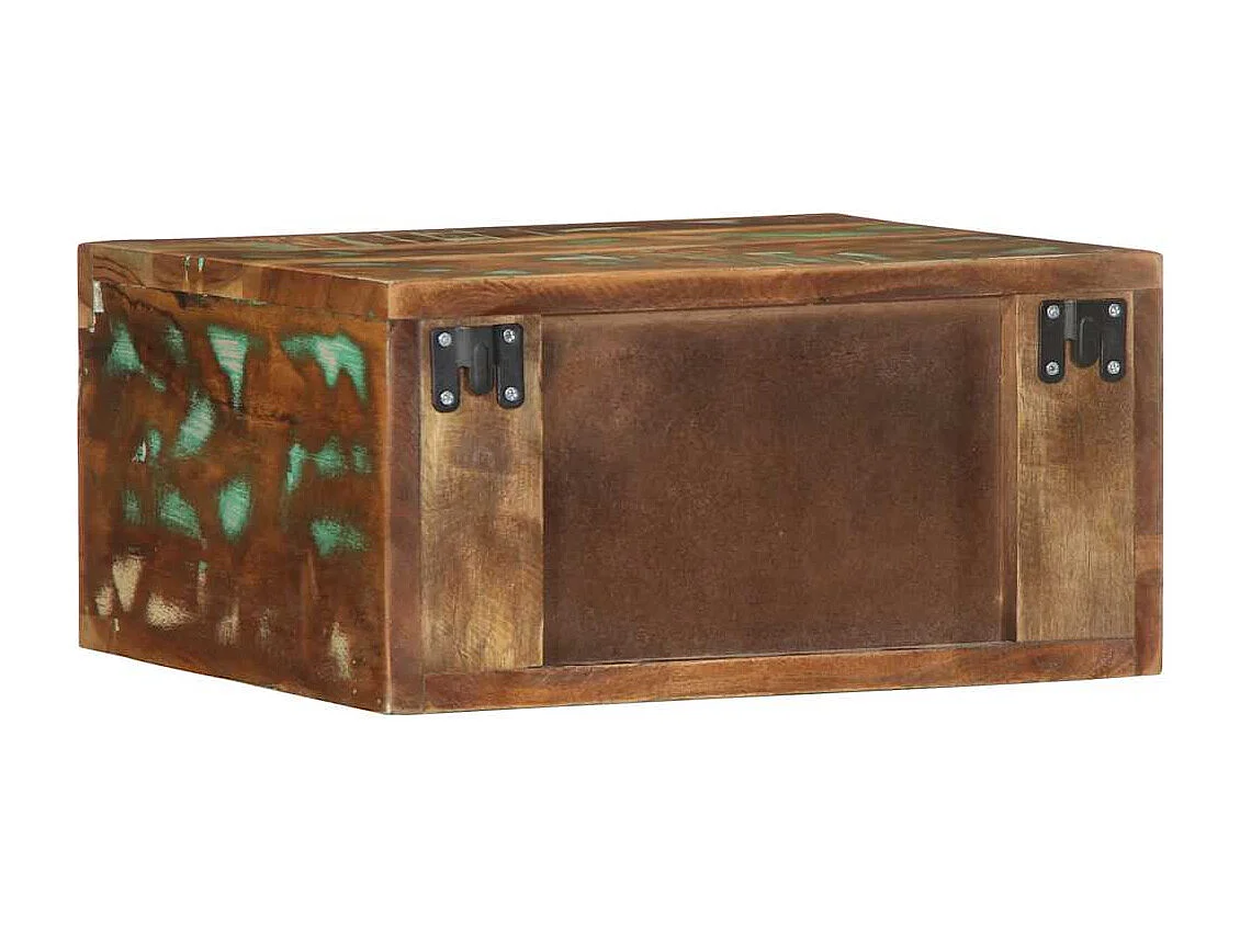 Tables de chevet murales 2 pcs bois massif de récupération