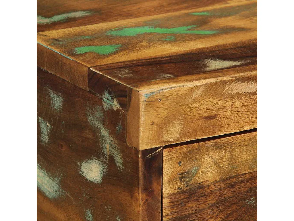 Tables de chevet murales 2 pcs bois massif de récupération