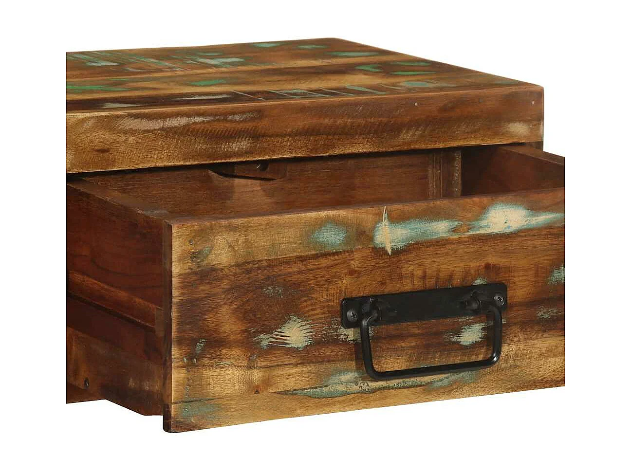 Tables de chevet murales 2 pcs bois massif de récupération