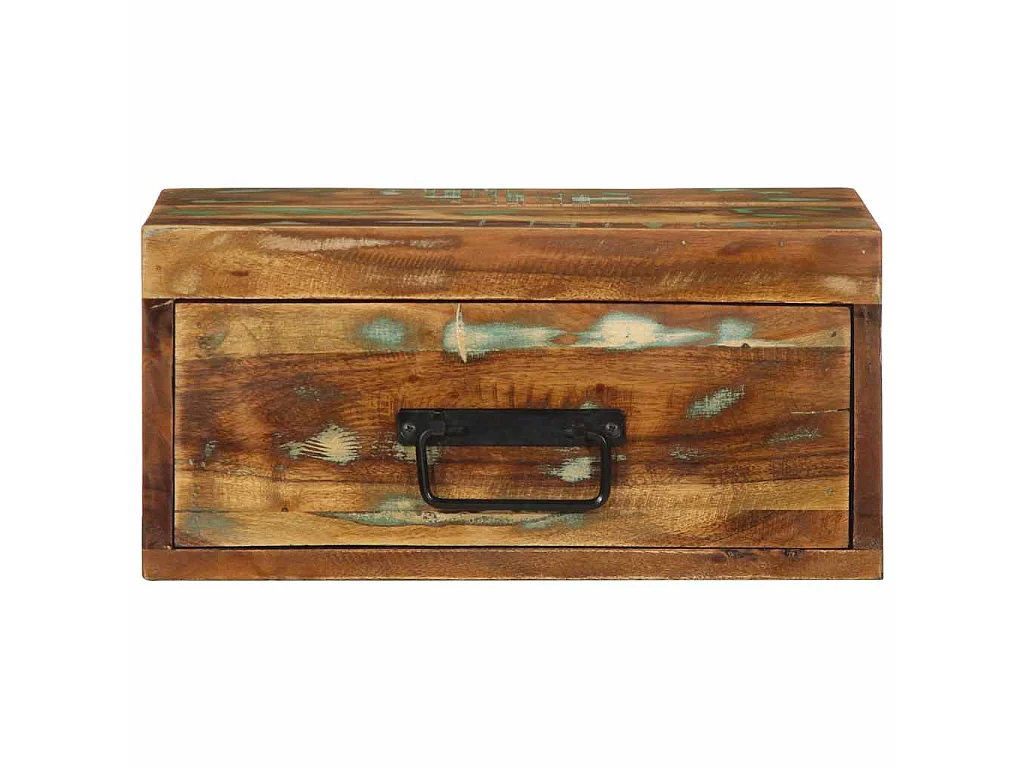 Nachtkastjes 2 st wandgemonteerd massief gerecycled hout