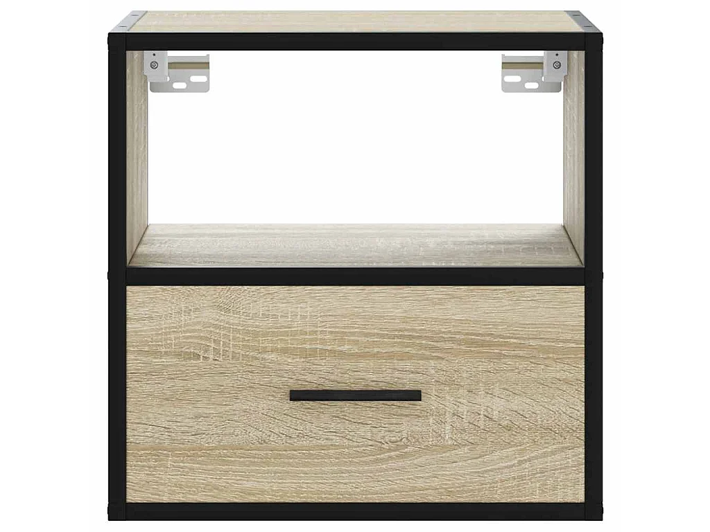 Comodini a Muro 2 pz Rovere Sonoma 40x31x39,5 cm