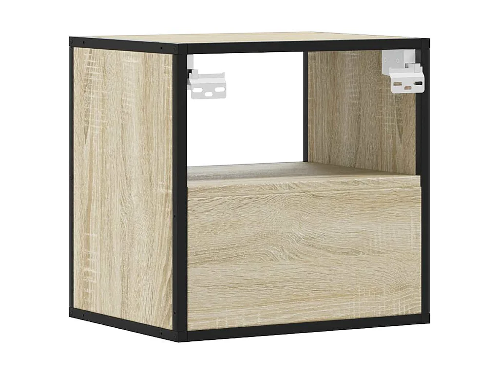 Comodini a Muro 2 pz Rovere Sonoma 40x31x39,5 cm