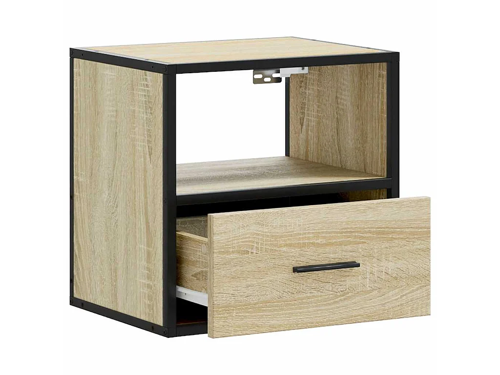 Comodini a Muro 2 pz Rovere Sonoma 40x31x39,5 cm
