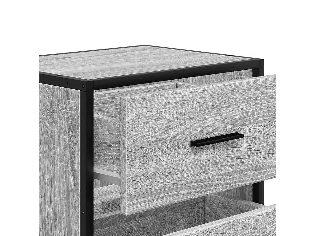 Nachtkastje wandgemonteerd 40x31x39,5cm grijs sonoma eikenkleur