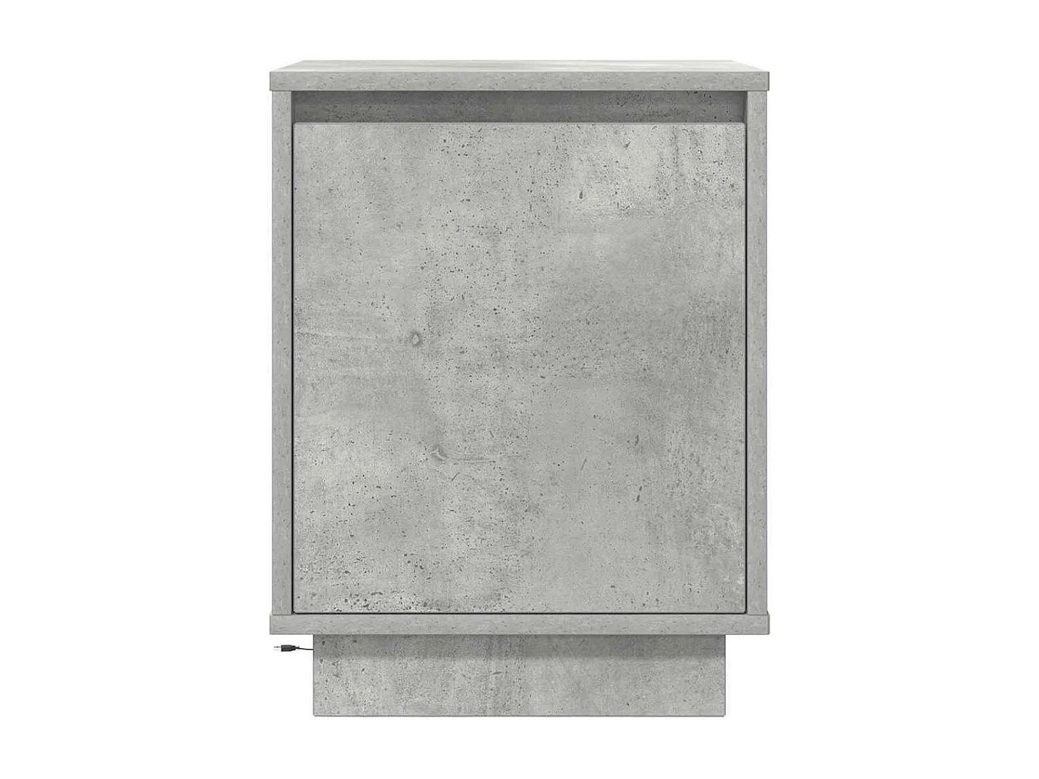 Tables de chevet avec lumières LED 2 pcs gris béton 38x34x50 cm