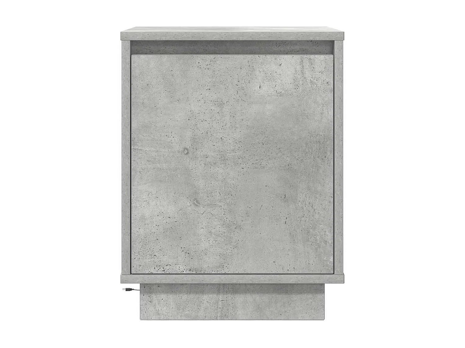 Nachttische mit LED-Leuchten 2 Stk. Betongrau 38x34x50 cm
