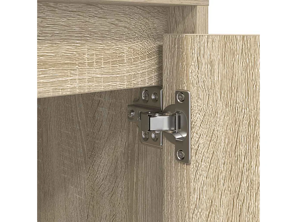 Mesa de cabeceira com luzes LED 38x34x50 cm carvalho sonoma