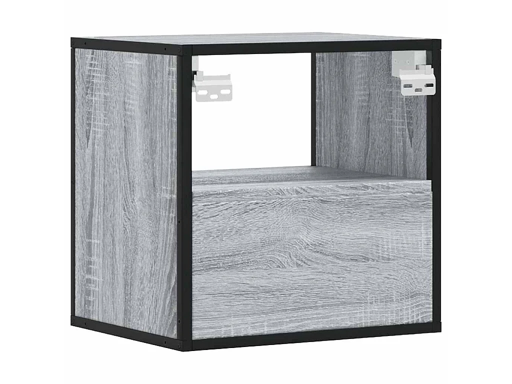 Nachtkastje wandgemonteerd 40x31x39,5cm grijs sonoma eikenkleur
