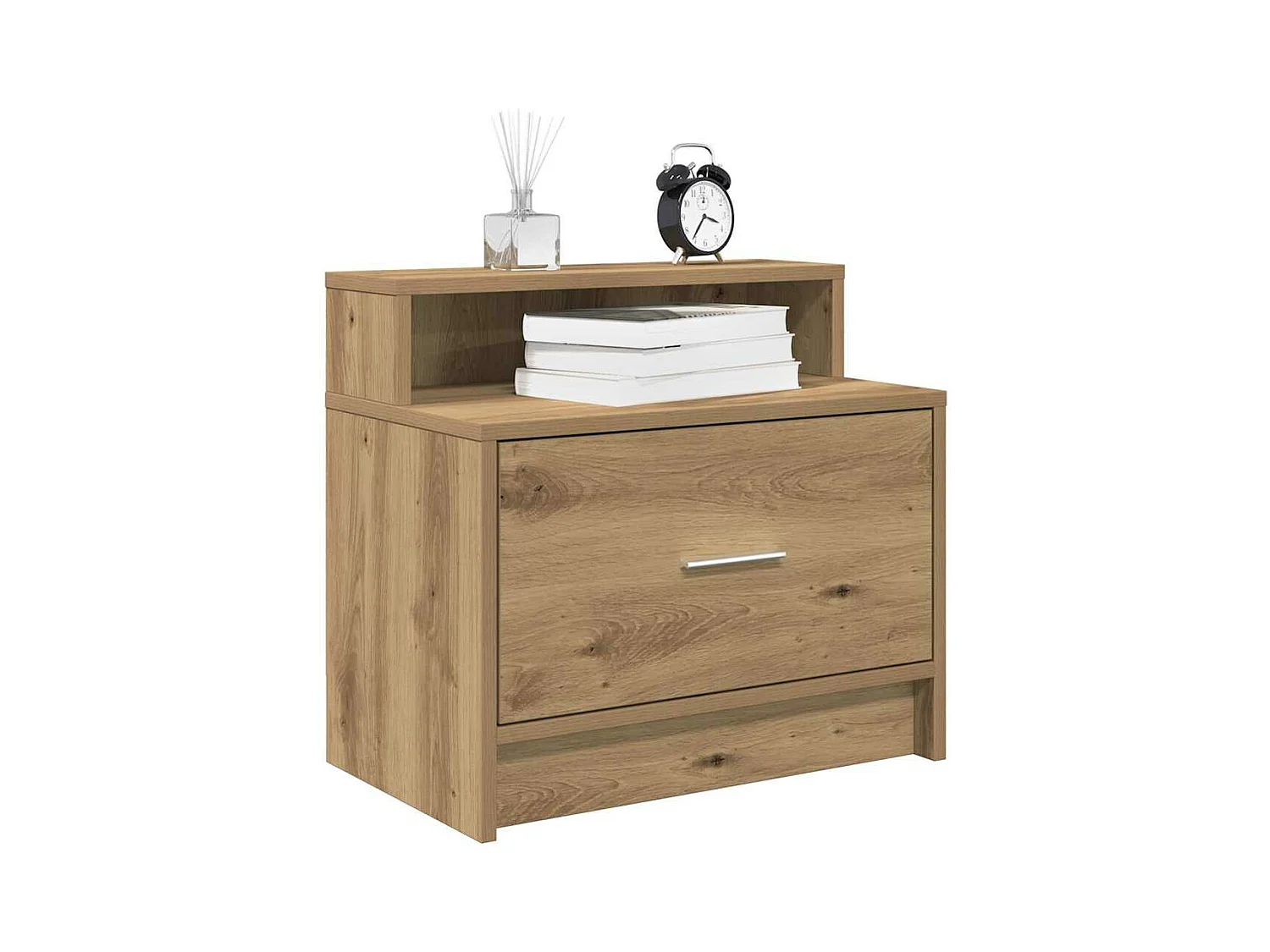 Tables de chevet avec tiroir 2 pcs chêne artisanal 51x31x47 cm