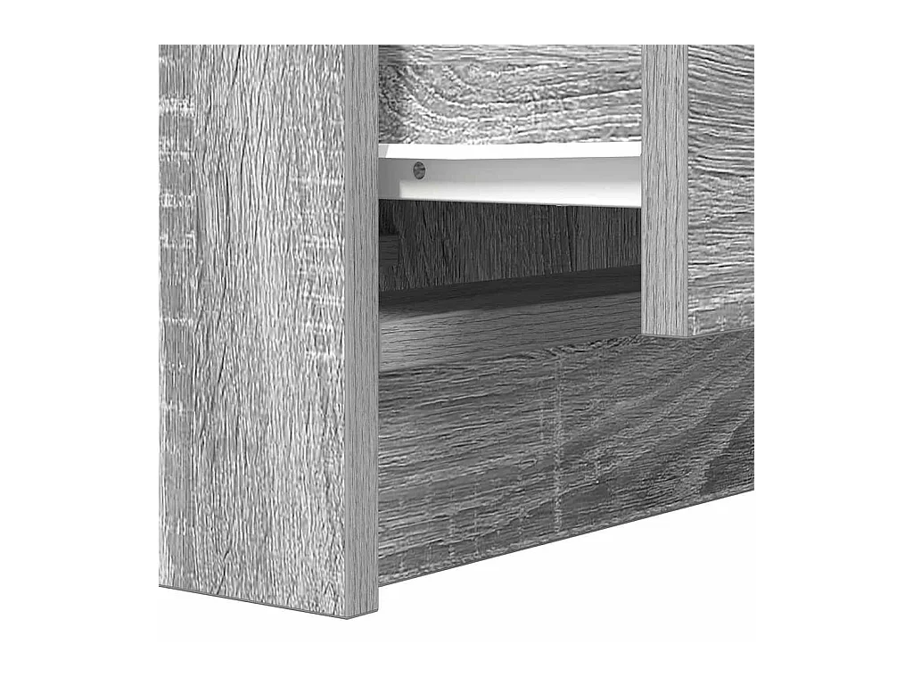 Nachtkastje met 2 lades 38x34x80 cm grijs sonoma eikenkleurig