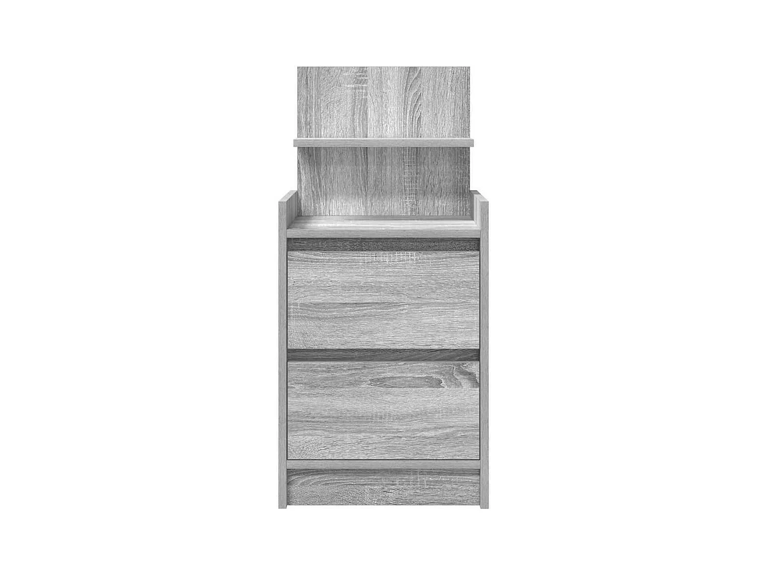 Nachtkastje met 2 lades 38x34x80 cm grijs sonoma eikenkleurig