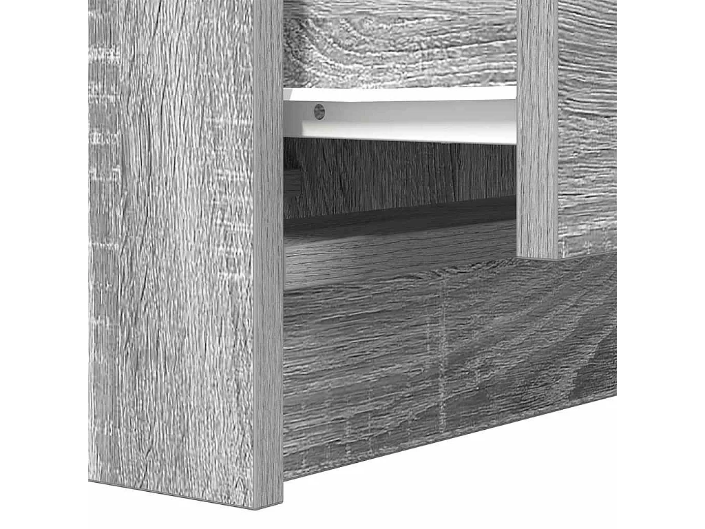 Nachtkastje met 2 lades 38x34x80 cm grijs sonoma eikenkleurig