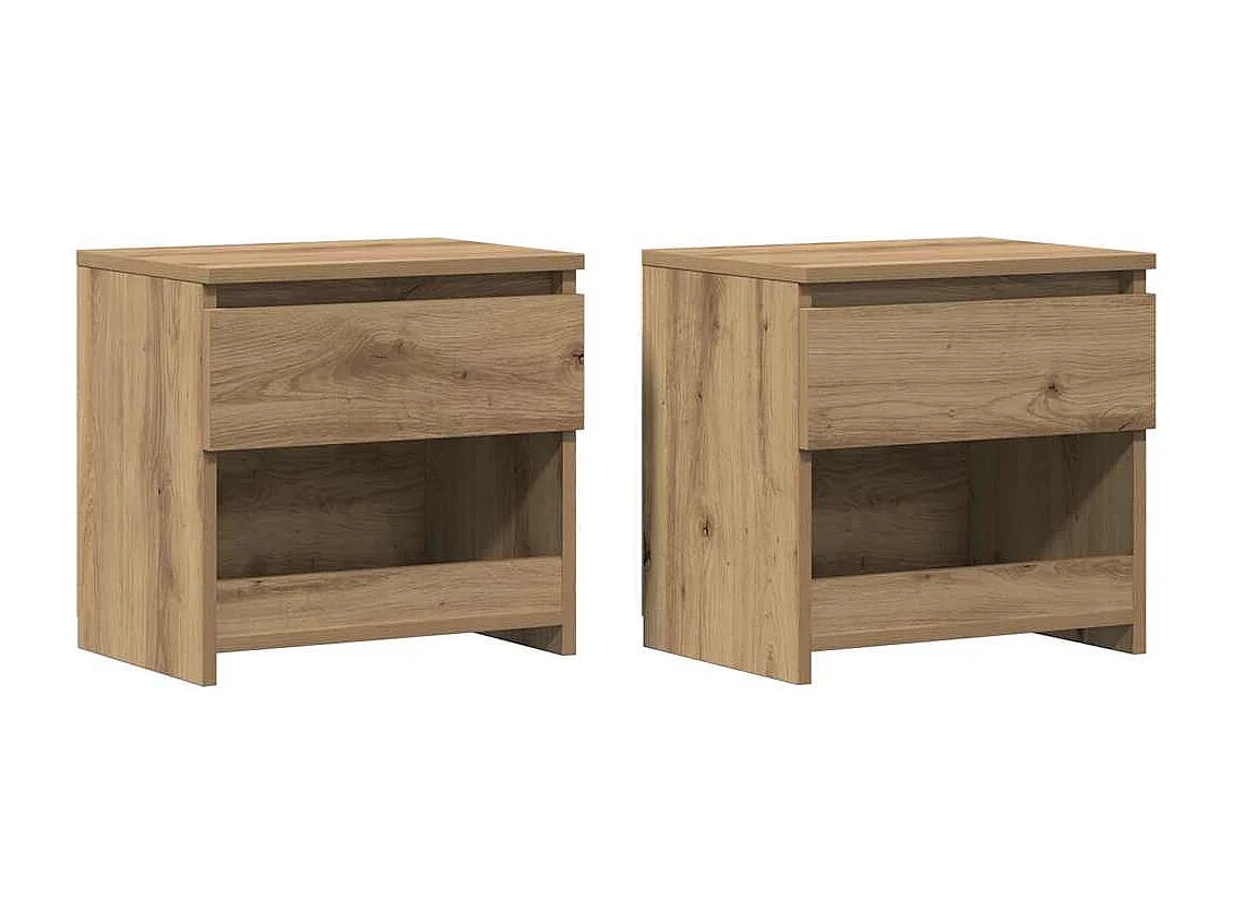 Tables de chevet 2 pcs chêne artisanal 40x30x39 cm