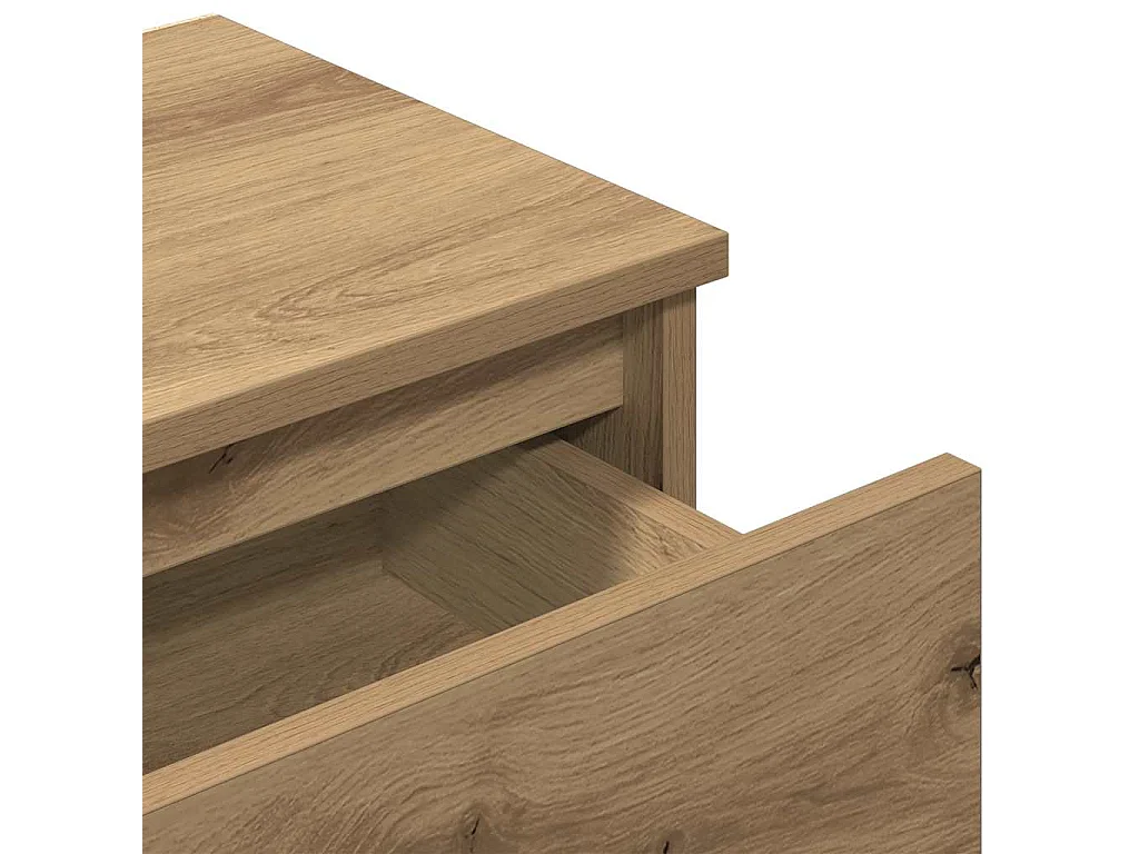 Nachtkastjes 2 st 40x30x39 cm bewerkt hout artisanaal eiken