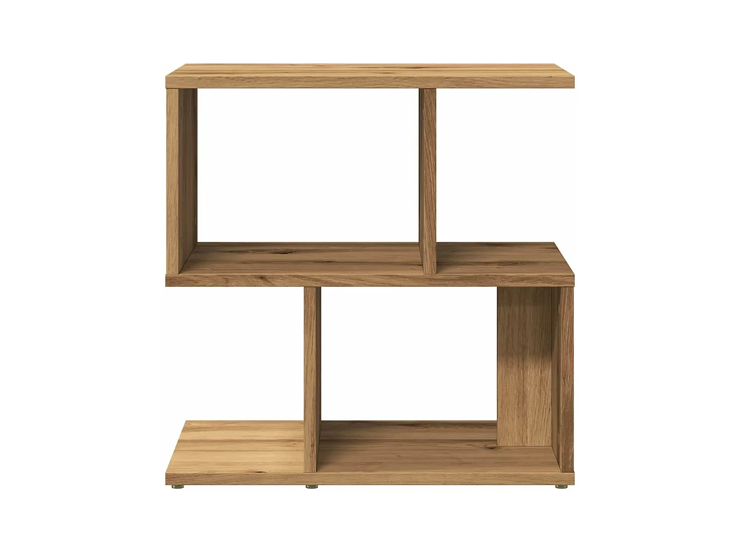 Nachtkastje 50x30x51,5 cm bewerkt hout artisanaal eikenkleur