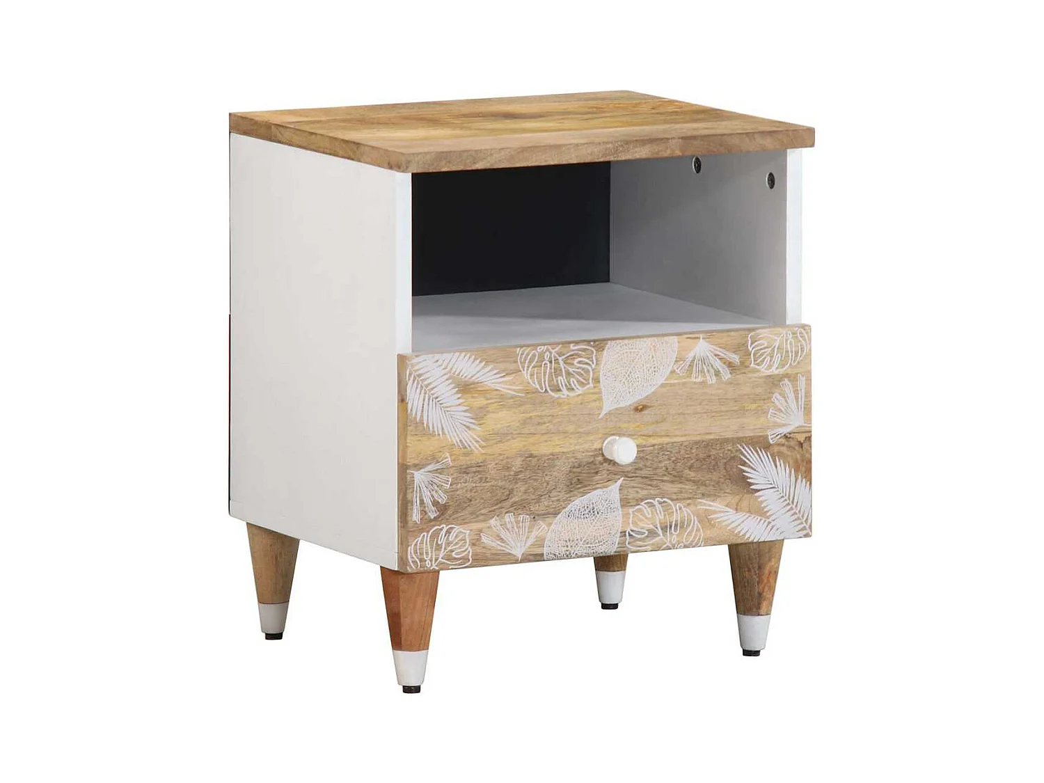 Nachttisch 40x33x46 cm Massivholz Mango