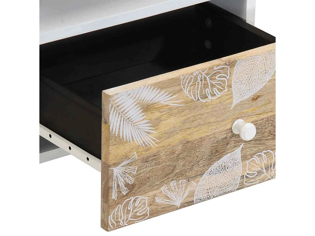 Table de chevet 40x33x46 cm Bois de manguier solide