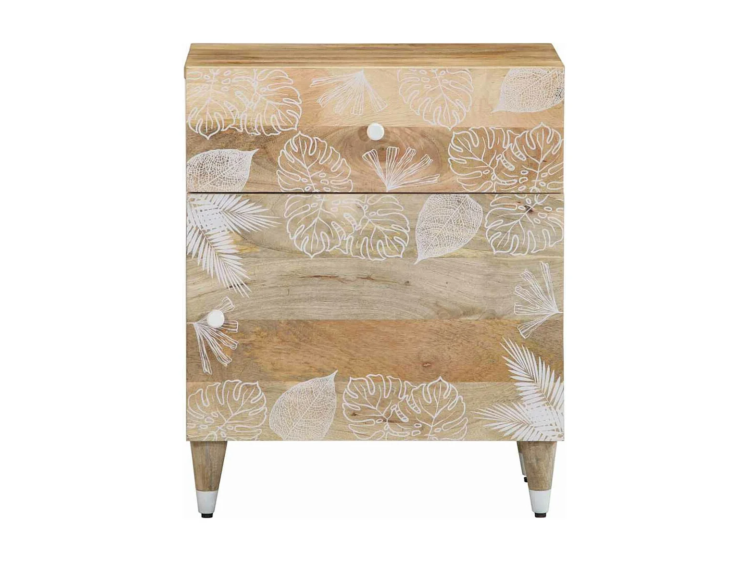 Table de chevet 50x33x60 cm bois de manguier massif