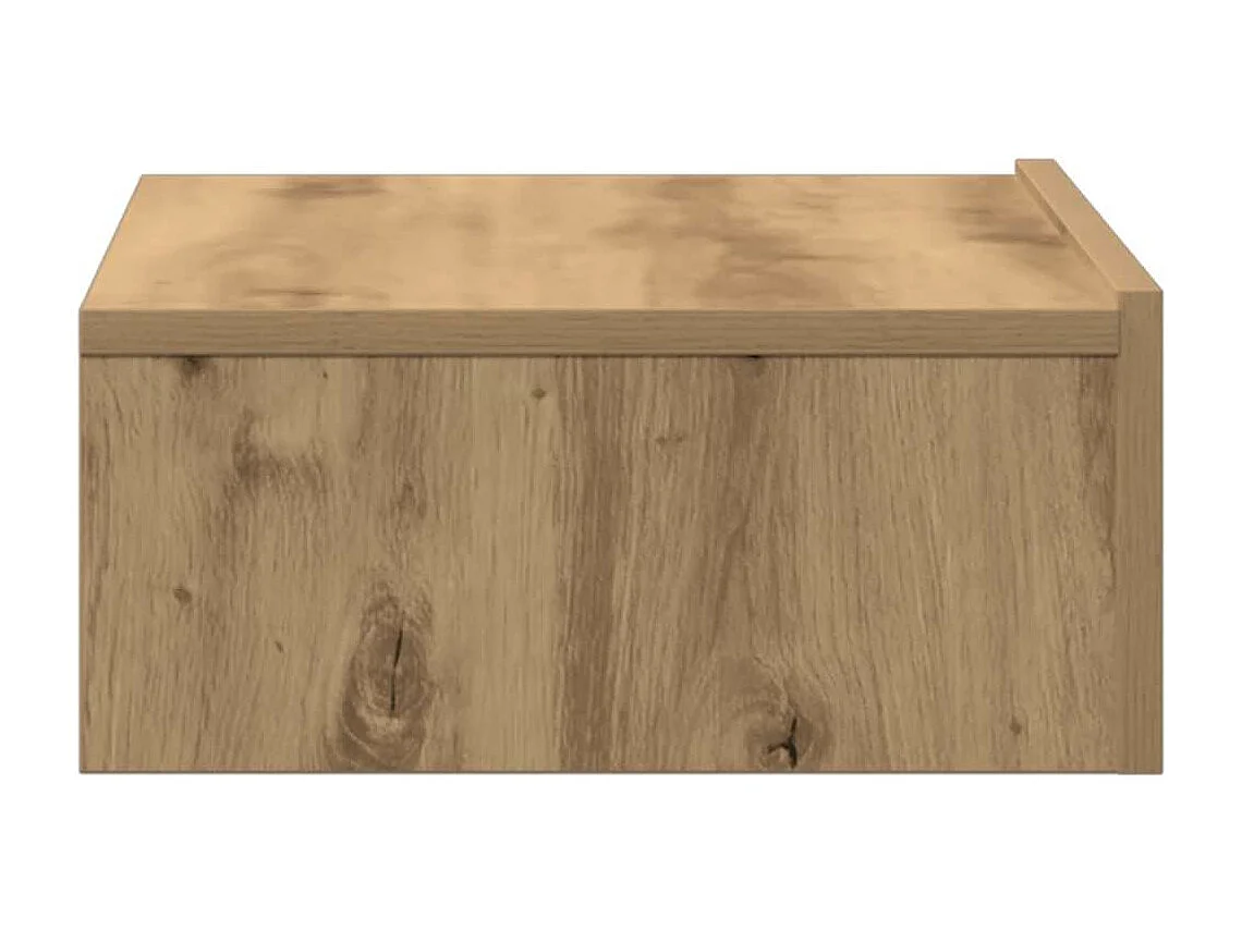 Table de chevet chêne artisanal 60x35 cm bois d’ingénierie