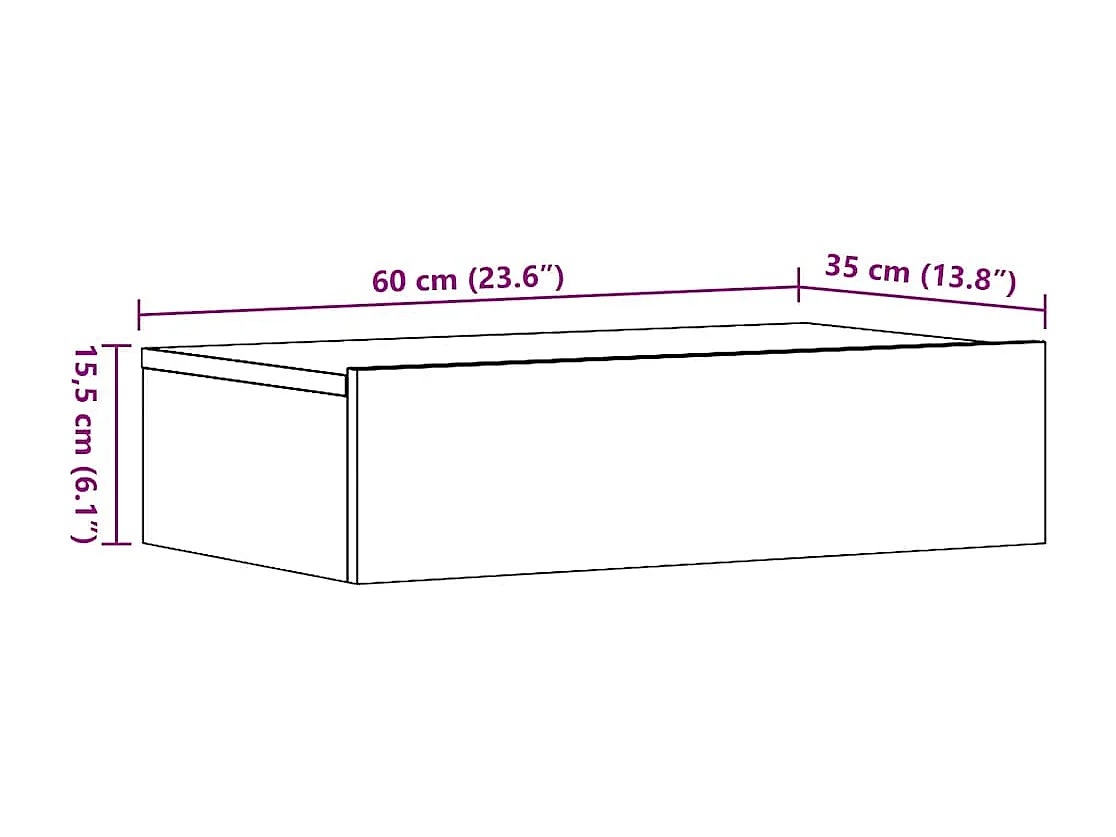 Nachttisch Artisan-Eiche 60x35 cm Holzwerkstoff