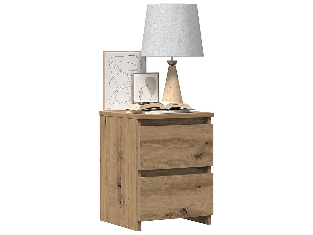 Mesa cabeceira 30x30x40 cm derivados madeira carvalho artisiano