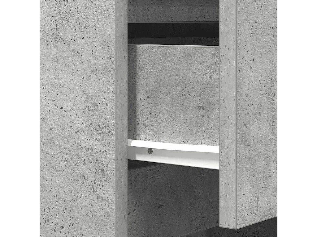 Nachtkastje met 3 lades 39x35x65 cm betongrijs