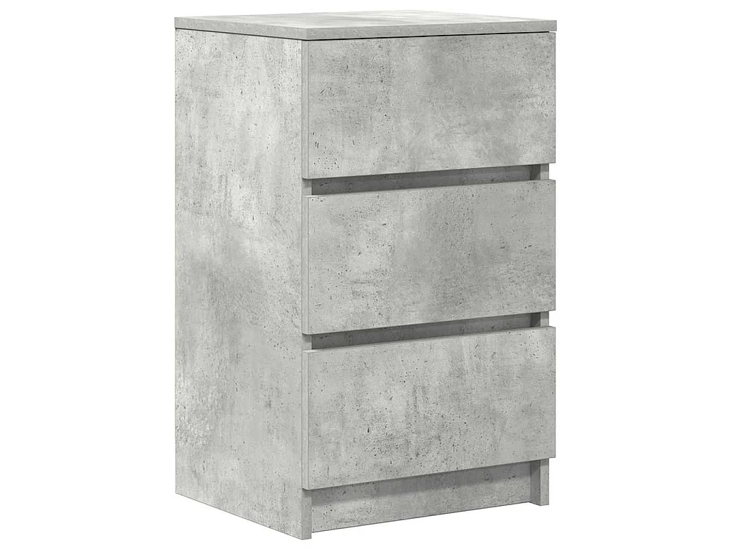 Nachtkastje met 3 lades 39x35x65 cm betongrijs