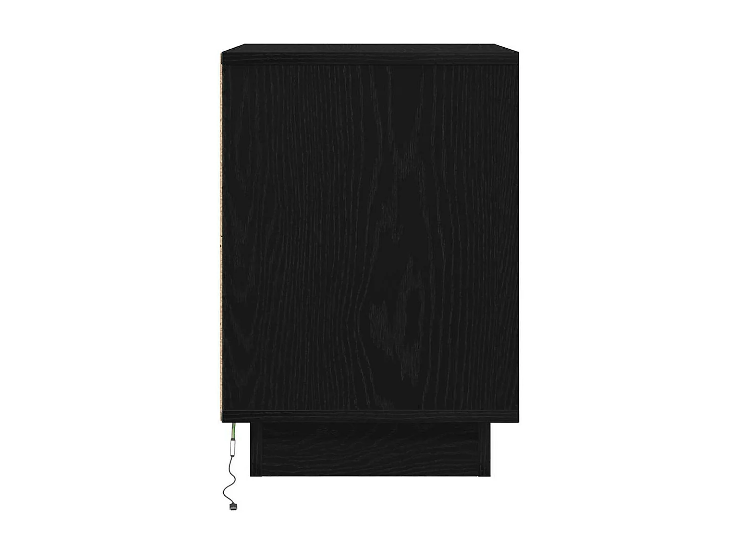 Nachttisch mit LED-Leuchten Schwarz 38x34x50 cm