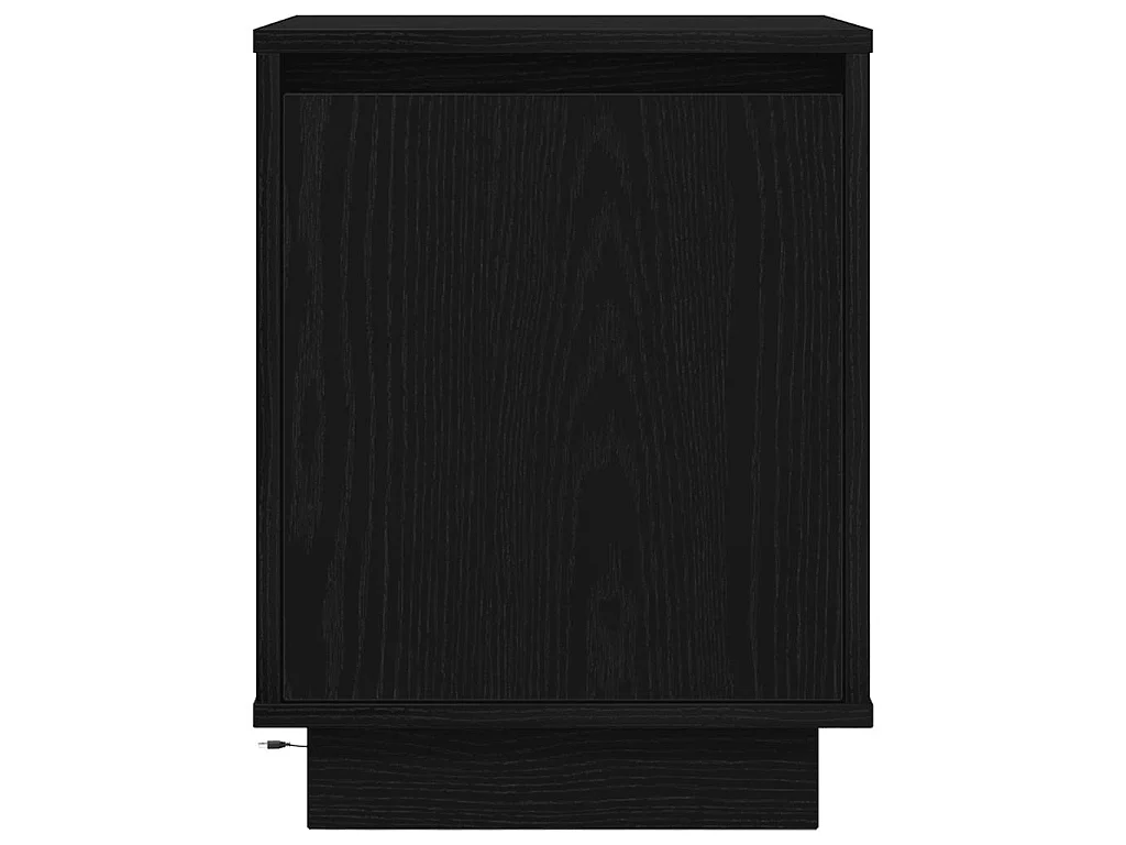 Nachttisch mit LED-Leuchten Schwarz 38x34x50 cm