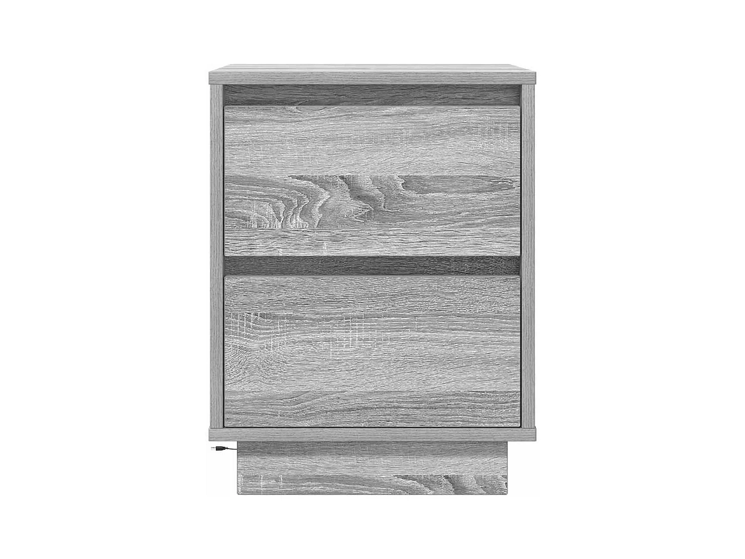 Nachtkastje met LED-verlichting 38x34x50 cm grijs sonoma