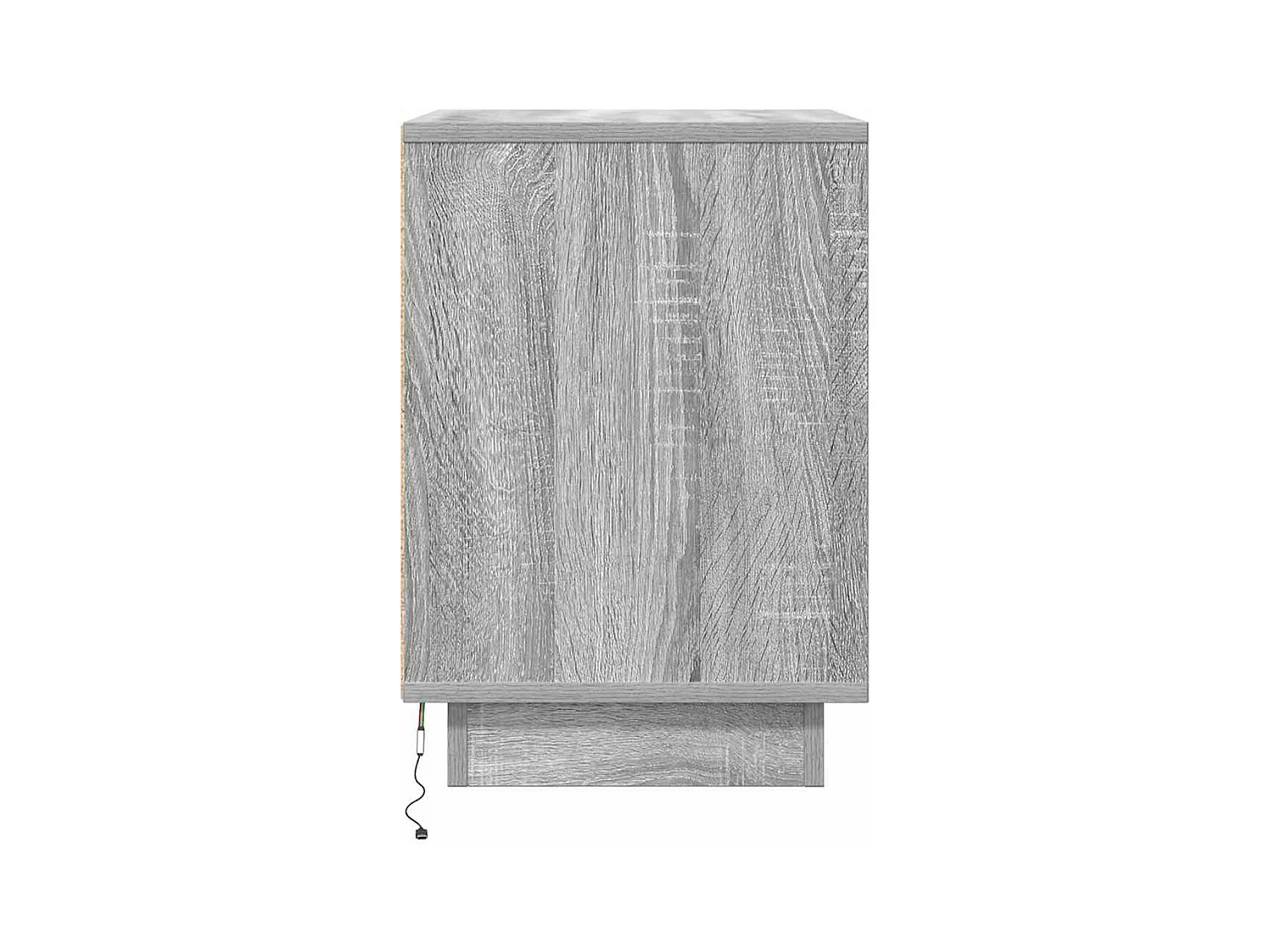 Nachtkastje met LED-verlichting 38x34x50 cm grijs sonoma