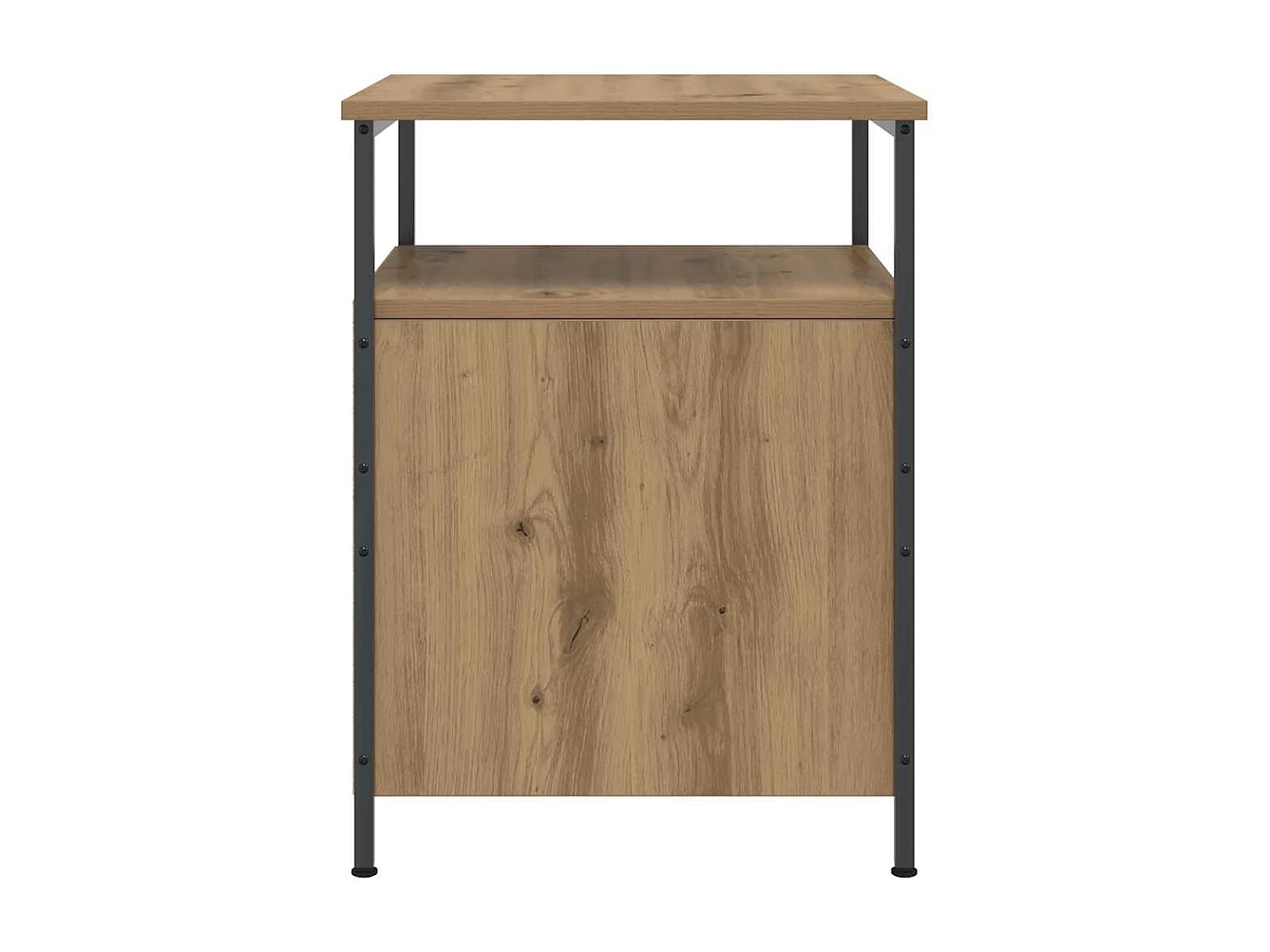 Table de chevet chêne artisanal 44x45x60 cm bois d'ingénierie